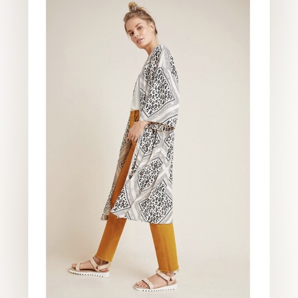 Anthropologie Margaux Leopard Duster Kimono by Mignon Doo // OS - Picture 1 of 6
